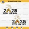 Happy New Year 2025 SVG Bundle, Disney Magic Castle New Year 2025 SVG, Mickey Minnie Mouse New Year 2025 SVG