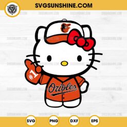 Hello Kitty Baltimore Orioles SVG PNG Cut Files