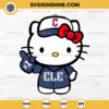 Hello Kitty Cleveland Guardians Baseball SVG PNG Cut Files