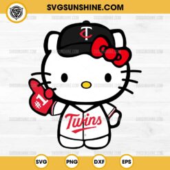 Hello Kitty Minnesota Twins SVG PNG Cut Files