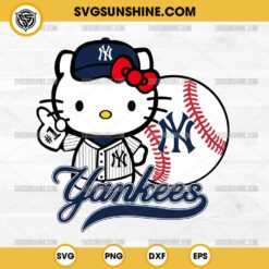 Hello Kitty NY Yankees SVG, Hello Kitty Baseball SVG, Yankees SVG