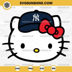 Hello Kitty New York Yankees SVG PNG Silhouette Cricut