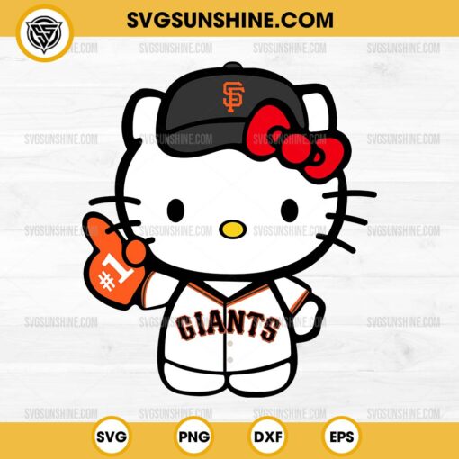 Hello Kitty San Francisco Giants SVG PNG Cut Files