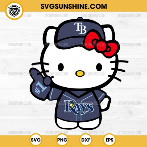 Hello Kitty Tampa Bay Rays SVG PNG Cut Files