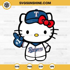 Hello Kitty Texas Rangers SVG PNG Cut Files