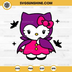 Hello Kitty Vampire SVG, Sanrio Halloween Hello Kitty SVG