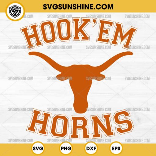 Hook Em Horns SVG, Texas Longhorns Football SVG