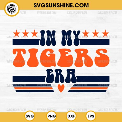 In My Tigers Era SVG File, Detroit Tigers Baseball SVG