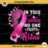 In This Family No One Fights Alone PNG, Breast Cancer Awareness PNG