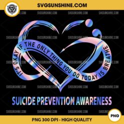 Infinity Heart Suicide Awareness PNG