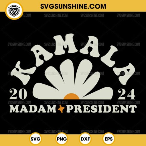 Kamala Harris 2024 Madam President SVG PNG