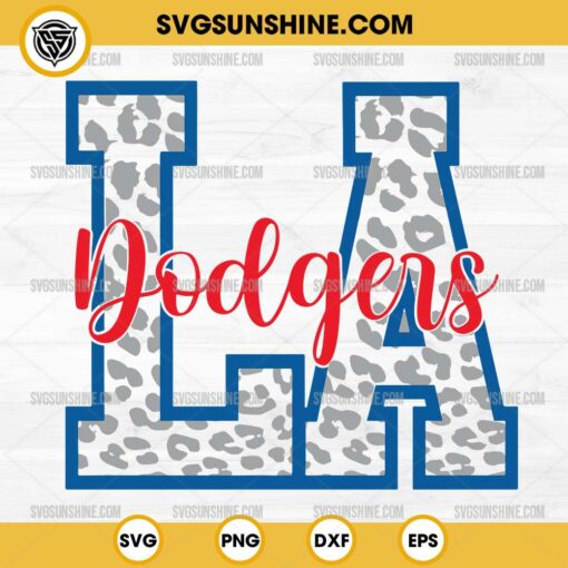 Leopard LA Dodgers SVG, Cheetah LA Dodgers SVG, Los Angeles Dodgers SVG