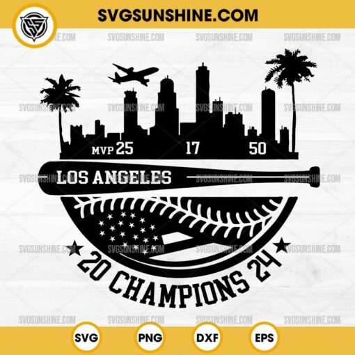 Los Angeles Champions 2024 SVG, Tommy Edman 25 MVP SVG, Los Angeles Dodgers Baseball SVG