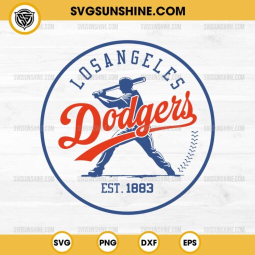 Los Angeles Dodgers EST 1883 SVG, Baseball SVG, Dodgers Baseball SVG