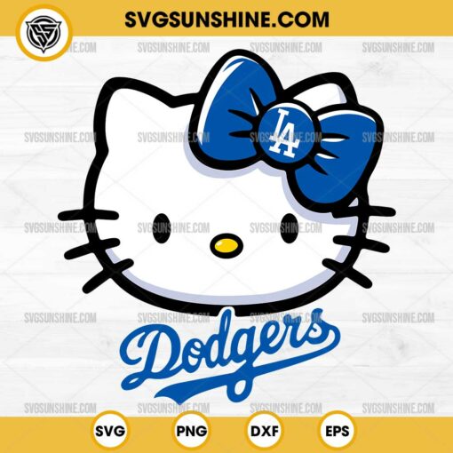 Los Angeles Dodgers Hello Kitty SVG PNG File