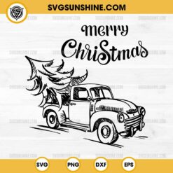 Merry Christmas Truck And Tree SVG, Merry Christmas SVG, Christmas Truck SVG, Christmas Tree SVG