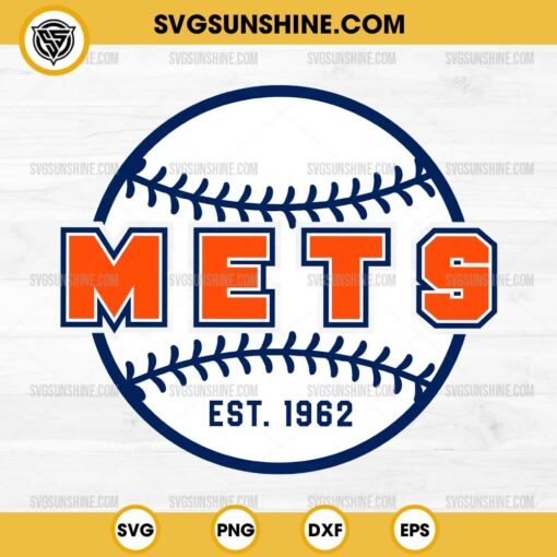 Mets SVG, Baseball SVG, Mets Est 1962 SVG