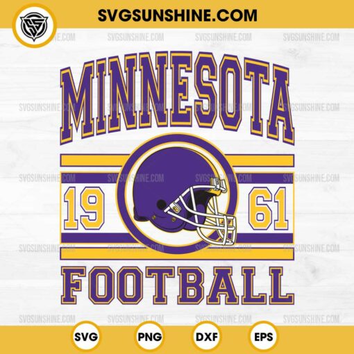 Minnesota Vikings Football SVG, Minnesota Vikings Est 1961 SVG, Minnesota Vikings SVG