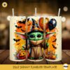 Baby Yoda Pumpkin Halloween Skinny Tumbler Design