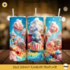 Dumbo Popcorn Island 20oz Tumbler Wrap PNG File