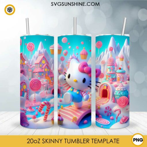 Hello Kitty In The Sweet Island 20oz Tumbler Wrap PNG File