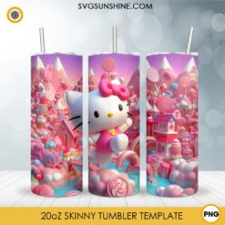 Hello Kitty Pink Island 20oz Tumbler Wrap PNG File