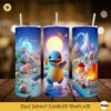 Squirtle Pokemon 20oz Tumbler Wrap PNG File