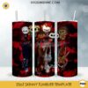 Chibi Horror Characters Blood 20oz Tumbler Wrap PNG File