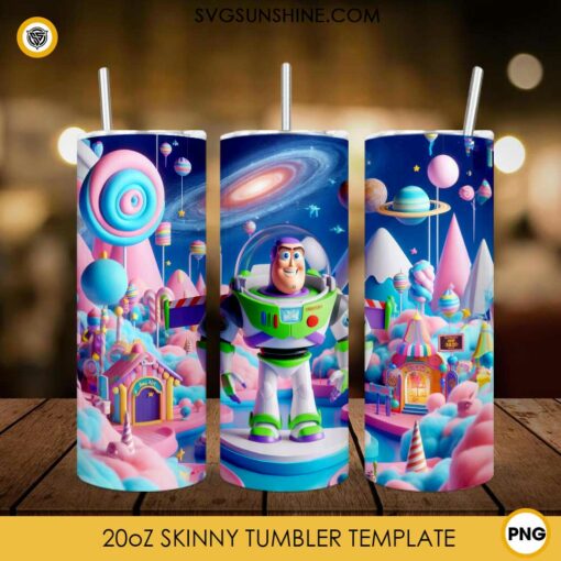 Buzz Lightyear Toy Story 20oz Tumbler Wrap PNG File