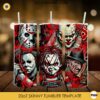 Halloween Killer Horror Characters 20oz Tumbler Wrap PNG File