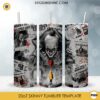 Pennywise The Dancing Clown Halloween 20oz Tumbler Wrap PNG, IT Movies Tumbler Template PNG Design