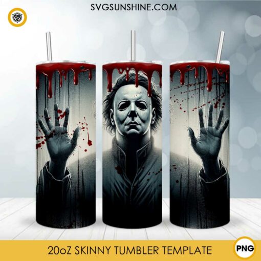 Michael Myers Horror Halloween 20oz Tumbler Wrap PNG File