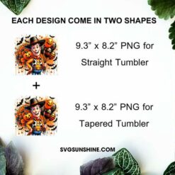 Disney Woody Halloween 20oz Tumbler Wrap PNG File