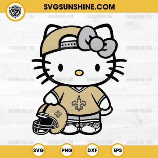 New Orleans Saints Hello Kitty SVG PNG File