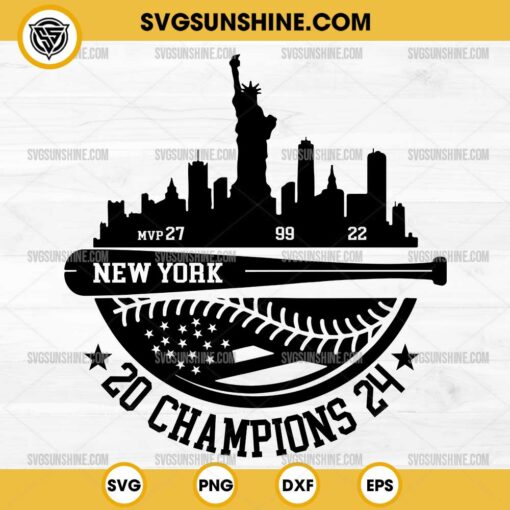 New York Baseball Svg, New York Champions Svg, New York Yankees MVP 27 Svg