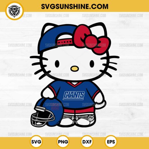 New York Giants Hello Kitty SVG PNG File