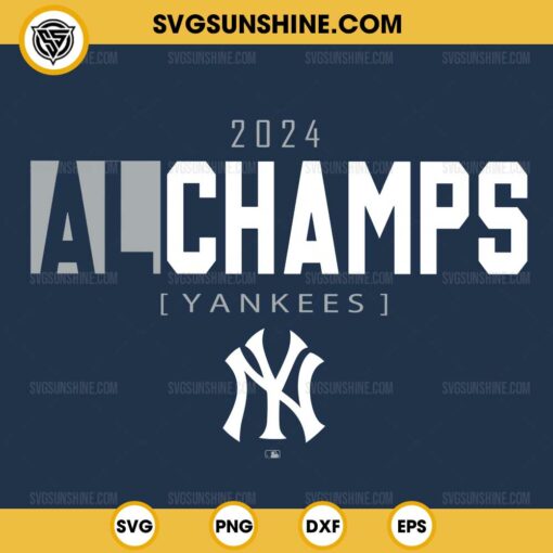 New York Yankees 2024 American League Champions SVG, Yankees SVG, 2024 World Series SVG