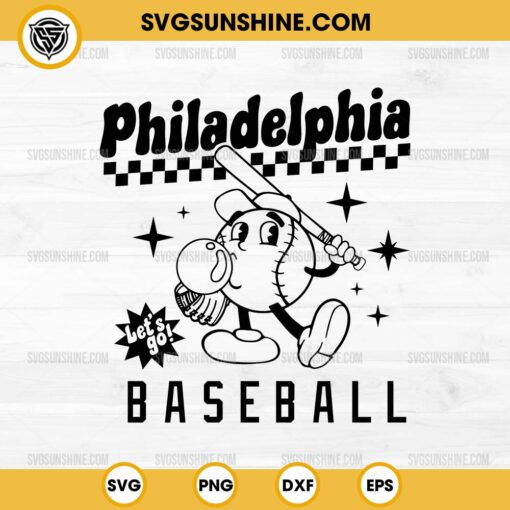 Philadelphia Let's Go Baseball SVG, Philly Baseball Sports SVG