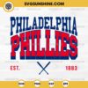 Philadelphia Phillies Est 1883 SVG, Philly Baseball SVG PNG