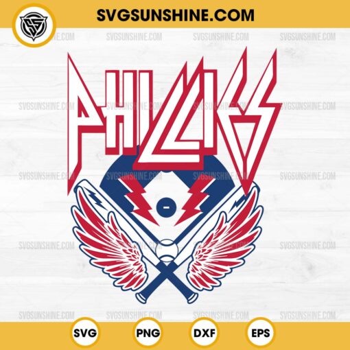 Phillies Heavy Metal SVG, Phillies Baseball SVG