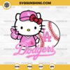 Pink Hello Kitty Los Angeles Dodgers SVG PNG