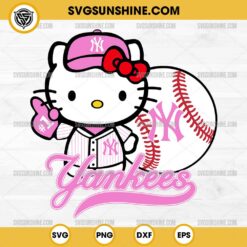 Pink Hello Kitty New York Yankees SVG PNG