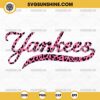 Pink Leopard Yankees SVG, Yankees SVG, New York Yankees SVG