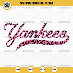 Pink Leopard Yankees SVG, Yankees SVG, New York Yankees SVG