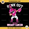 Pink Out Tackle Breast Cancer Awareness PNG, Dabbing Football Breast Cancer PNG