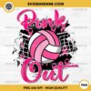 Pink Out Volleyball PNG, Pink Ribbon Volleyball Breast Cancer Awareness PNG