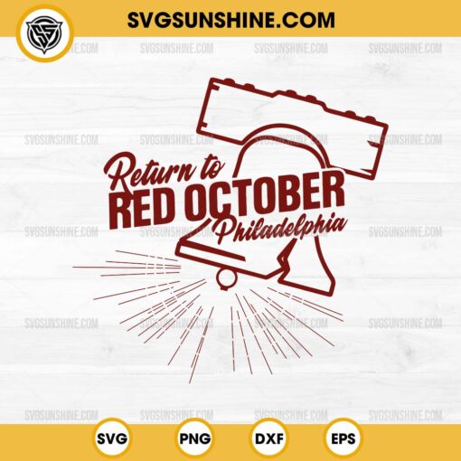 Return To Red October Philadelphia SVG, Phillies Bell SVG