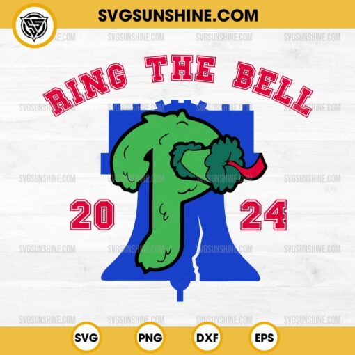 Ring The Bell 2024 SVG, P Phillie Phanatic SVG, Philadelphia Phillies Baseball 2024 SVG