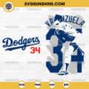 Rip Fernando Valenzuela SVG, LA Dodgers 34 Baseball SVG, Valenzuela 34 SVG