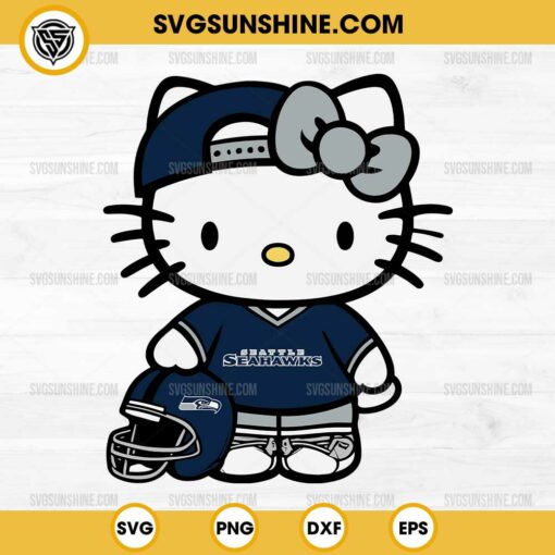 Seattle Seahawks Hello Kitty SVG PNG File